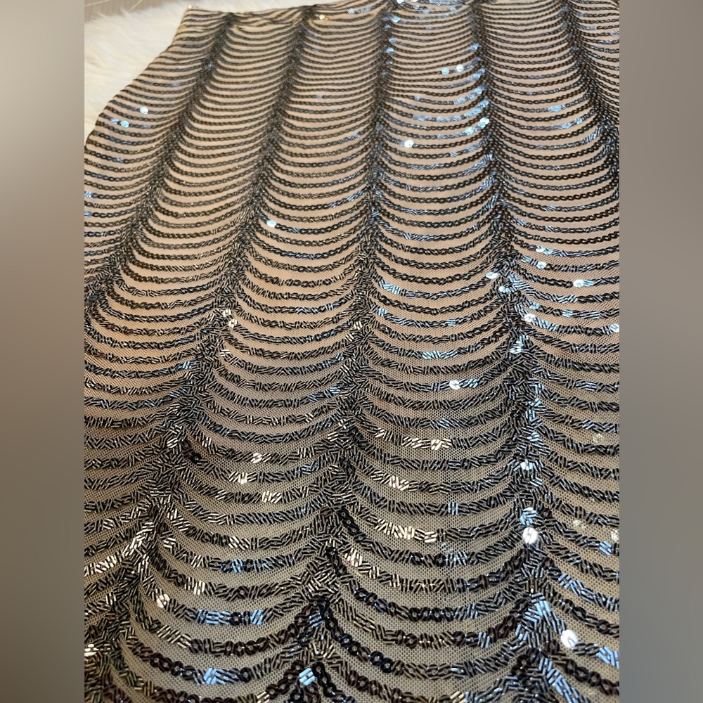 Sequined gold party skirt - Picture 4 of 7